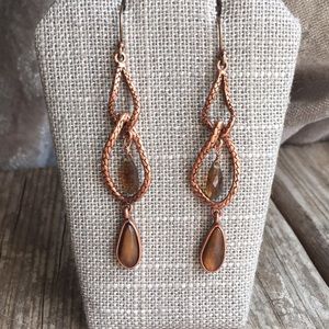 Amazing NWOT Liz Claiborne tigers eye earrings